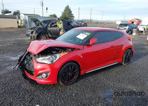 2013 Hyundai Veloster Turbo W/Black z USA, uszkodzony, nr VIN KMHTC6AEXDU160771